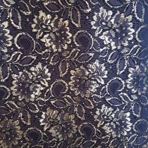 NWT LuLaRoe M Elegant Lucy, navy and silver lace